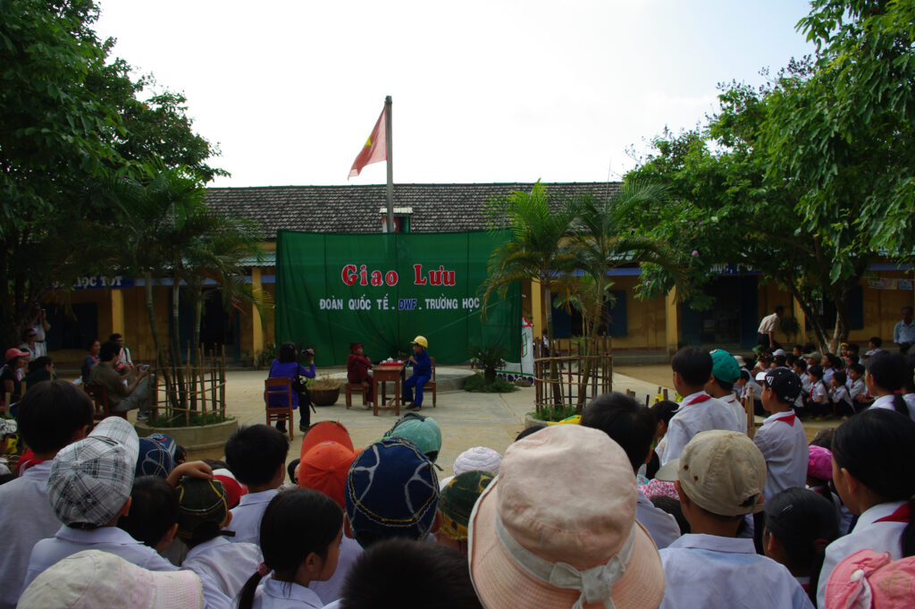 DWFVIE040086b Children performing play about safe houses 2 DWFVIE040086b Children performing play about safe houses 2